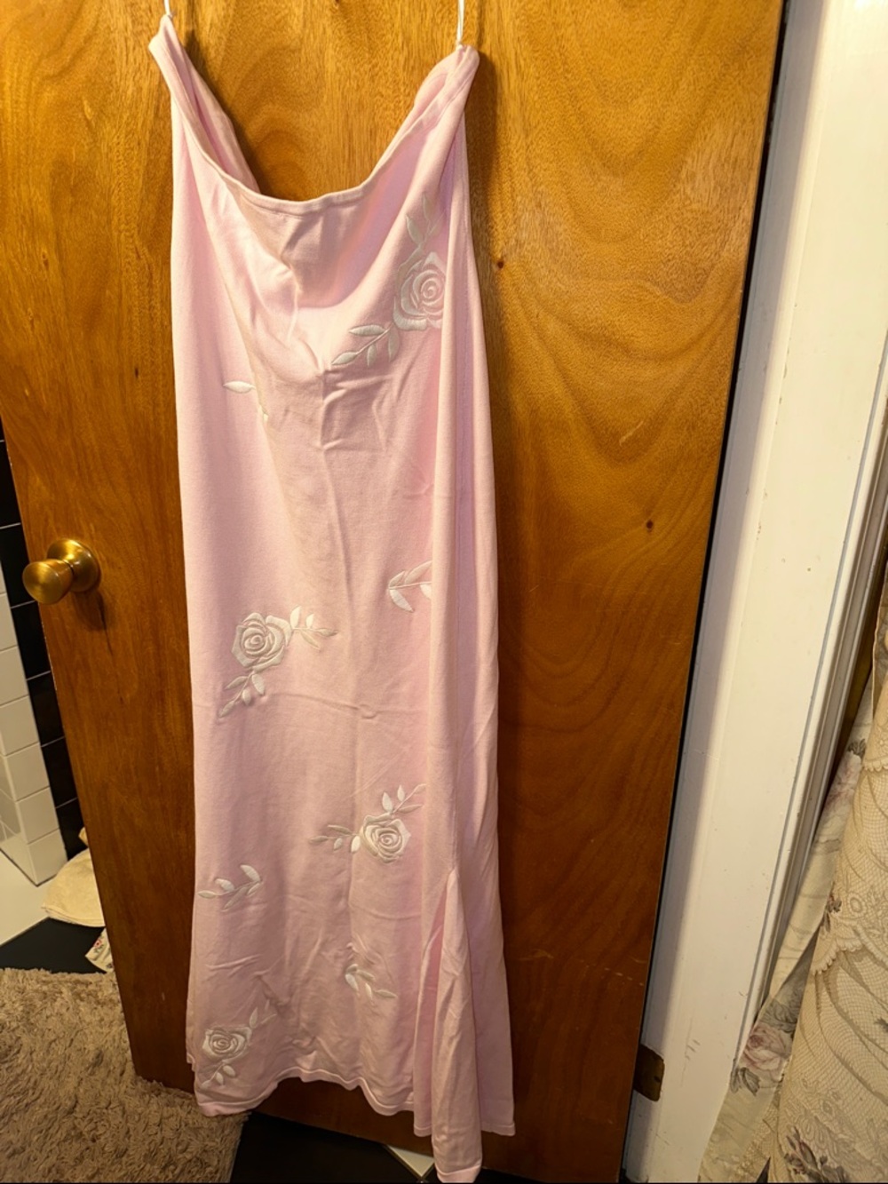 Meshki Pastel Pink Lace-Up Knit dress